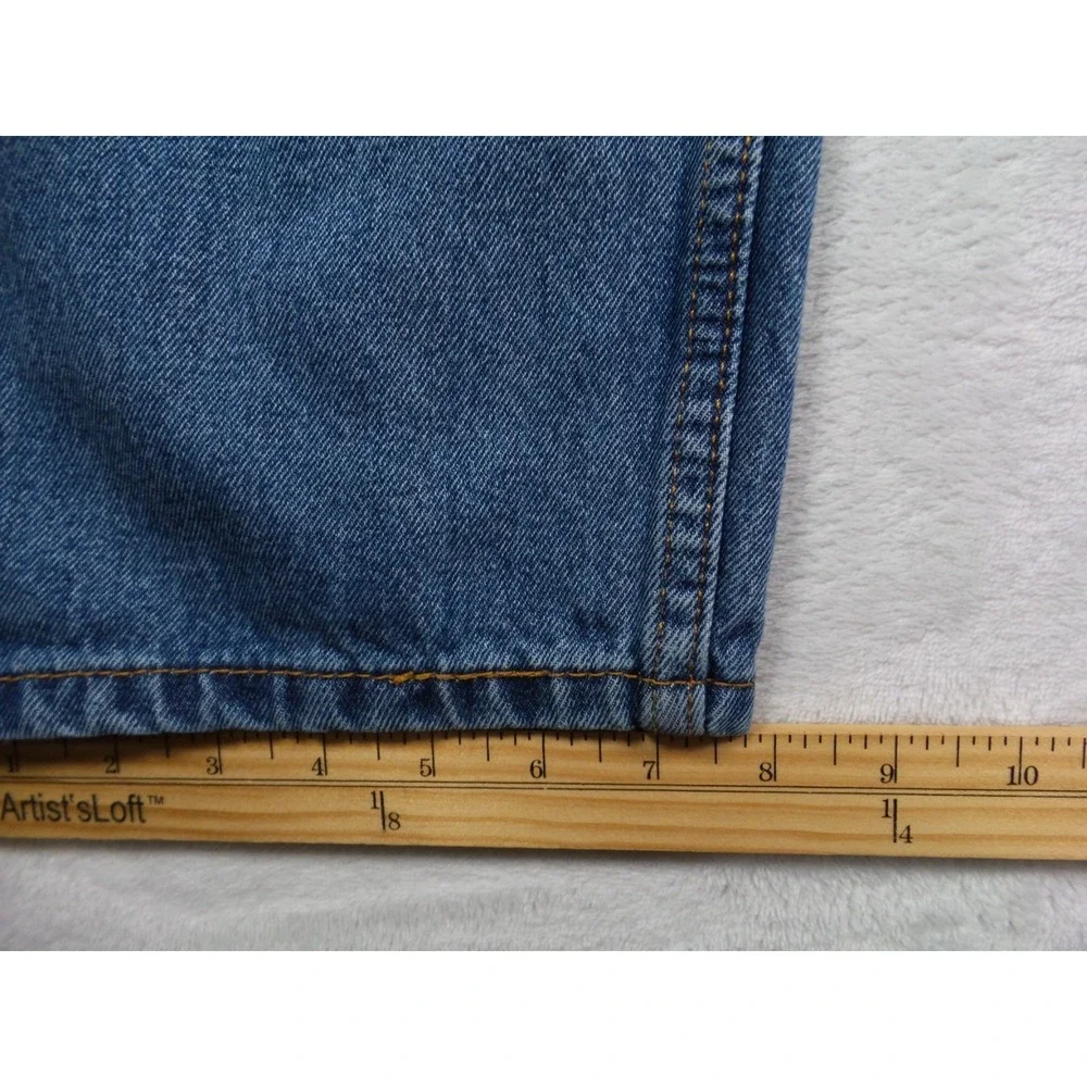Levis 505 Mens Jeans 32 x 29 Blue Denim Straight Leg Regular Fit Mid Rise